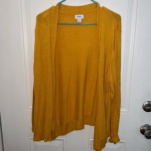Old Navy mustard yellow cardigan size XXL